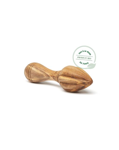 Exprimidor de cítricos de madera de olivo hecho a mano -16 cm