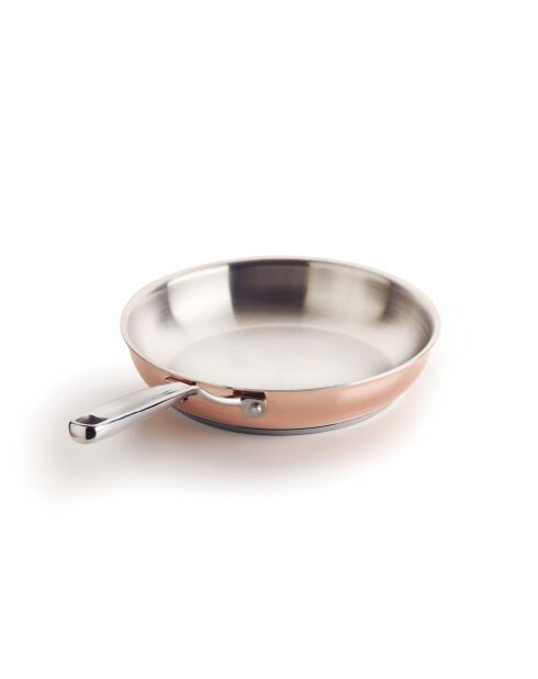 Set de 3 poêles Cuivrinox en acier inoxydable triply cuivre - 20 + 24 + 28 cm