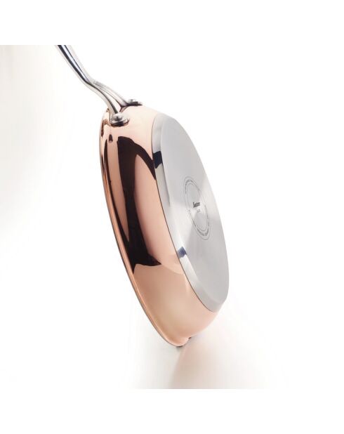 Set de 3 poêles Cuivrinox en acier inoxydable triply cuivre - 20 + 24 + 28 cm