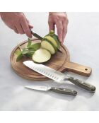 Cuchillo de pelar Pakka Nature de acero inoxidable con mango de madera, 14 cm