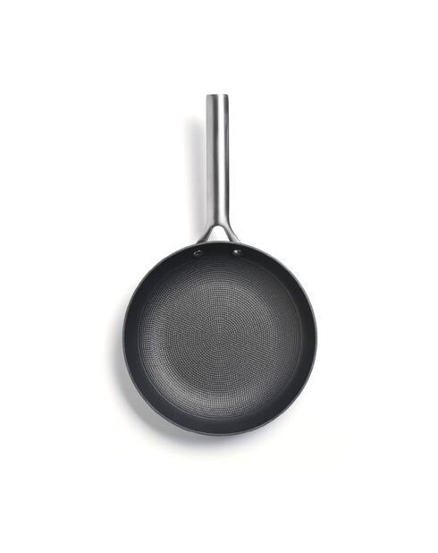 Poêle en fonte d'acier noir ultra légère avec revêtement antiadhésif en nid d'abeille - 28 cm