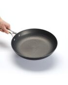 Poêle en fonte d'acier noir ultra légère avec revêtement antiadhésif en nid d'abeille - 28 cm