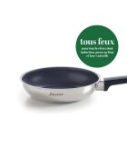 Sartén Qulinox con revestimiento antiadherente de acero inoxidable plateado - 24 cm