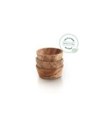Set di 3 ciotole in legno d'ulivo fatte a mano -10x5 cm