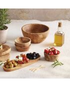 Set di 3 ciotole in legno d'ulivo fatte a mano -10x5 cm