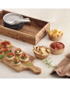 Set di 3 ciotole in legno d'ulivo fatte a mano -10x5 cm