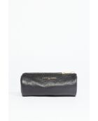 Pochette en cuir Lanae noir - 20x10x3 cm