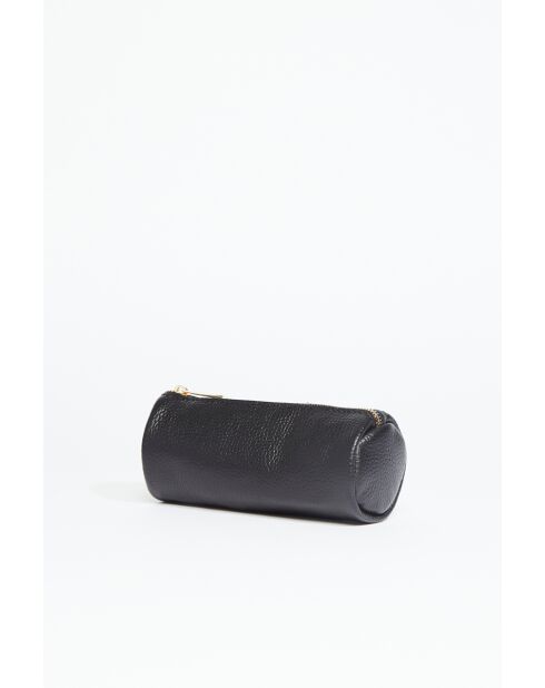 Pochette en cuir Lanae noir - 20x10x3 cm