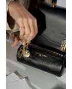 Pochette en cuir Lanae noir - 20x10x3 cm