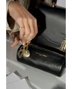 Pochette en cuir Lanae noir - 20x10x3 cm
