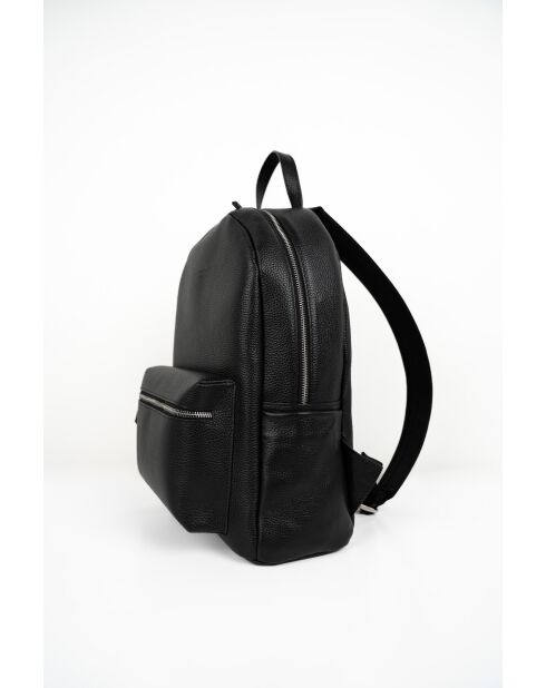 Sac à dos en cuir Libre noir - 25x40x13 cm