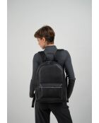 Sac à dos en cuir Libre noir - 25x40x13 cm