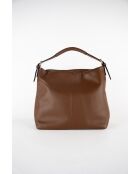 Sac porte épaule en cuir Orient camel - 38,5x34x13 cm