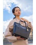 Sac cabas en cuir Eden noir - 38x23x15 cm