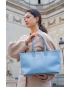 Sac cabas en cuir Serinity bleu ciel - 40x22x11,5 cm