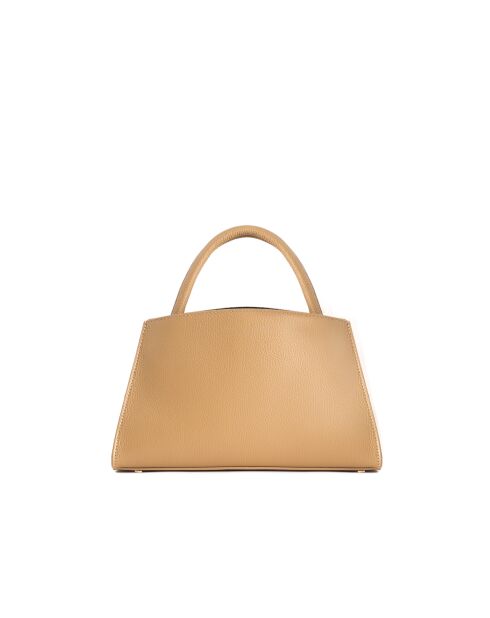 Sac à main en cuir Horizon orange clair - 26x21x10 cm