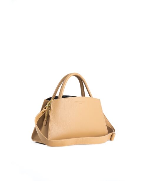 Sac à main en cuir Horizon orange clair - 26x21x10 cm