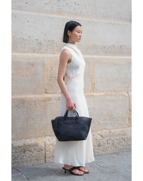 Sac à main en cuir Capri noir