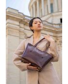 Sac cabas en cuir Eden marron - 38x23x15 cm