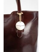 Sac cabas en cuir Eden marron - 38x23x15 cm