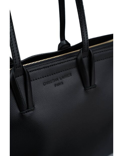 Sac cabas en cuir Serinity noir - 40x22x11,5 cm