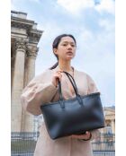 Sac cabas en cuir Serinity noir - 40x22x11,5 cm
