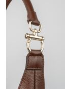 Sac porte épaule en cuir Suri moka - 48x31x2 cm