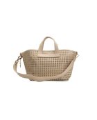 Sac à main en cuir Soleil blanc cassé - 42x25 14,5 cm