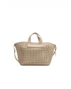 Sac à main en cuir Soleil blanc cassé - 42x25 14,5 cm