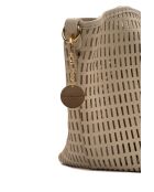 Sac à main en cuir Soleil blanc cassé - 42x25 14,5 cm