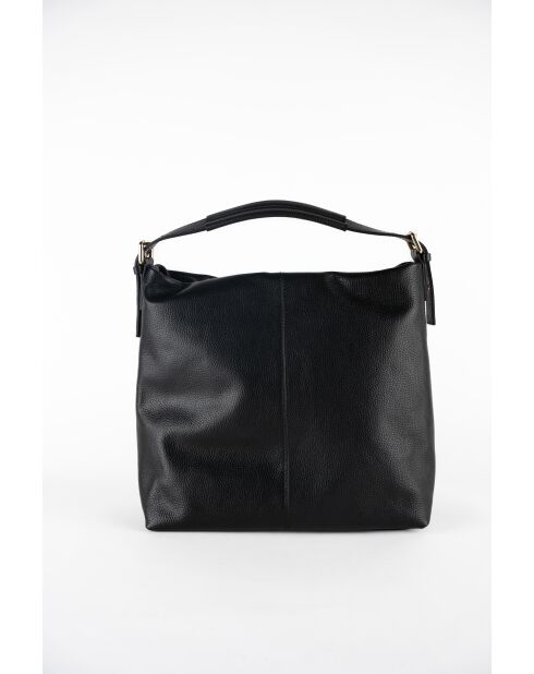 Sac porte épaule en cuir Orient noir - 38,5x34x13 cm