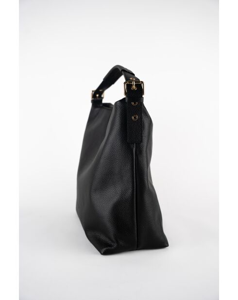 Sac porte épaule en cuir Orient noir - 38,5x34x13 cm