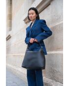 Sac porte épaule en cuir Orient noir - 38,5x34x13 cm