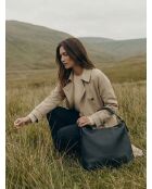 Sac porte épaule en cuir Orient noir - 38,5x34x13 cm