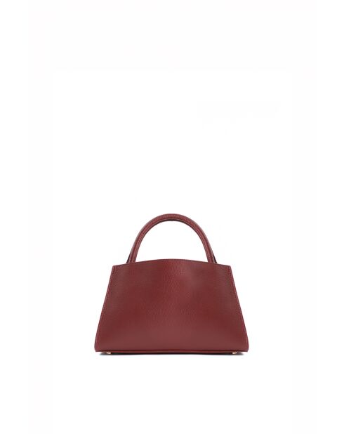 Sac à main en cuir Horizon bordeaux - 26x21x10 cm