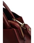 Sac à main en cuir Horizon bordeaux - 26x21x10 cm