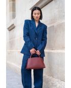 Sac à main en cuir Horizon bordeaux - 26x21x10 cm