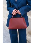 Sac à main en cuir Horizon bordeaux - 26x21x10 cm