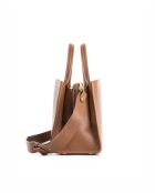 Sac à main en cuir Horizon camel - 26x21x10 cm