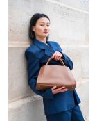 Sac à main en cuir Horizon camel - 26x21x10 cm