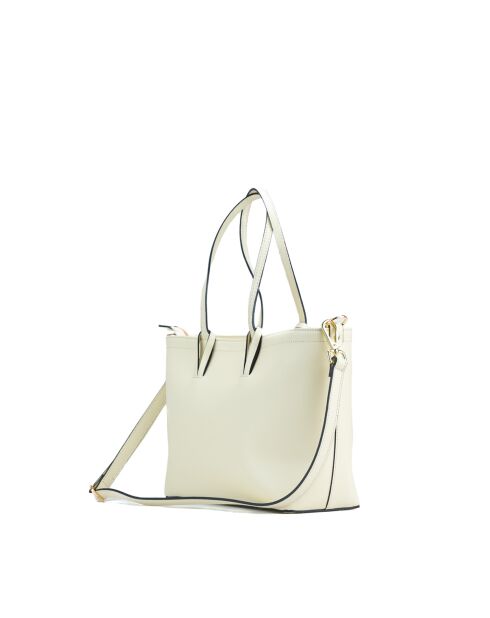 Sac cabas en cuir Serinity blanc cassé - 40x22x11,5 cm