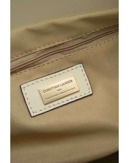 Sac cabas en cuir Serinity blanc cassé - 40x22x11,5 cm