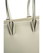 Sac cabas en cuir Serinity blanc cassé - 40x22x11,5 cm