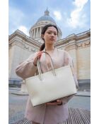 Sac cabas en cuir Serinity blanc cassé - 40x22x11,5 cm