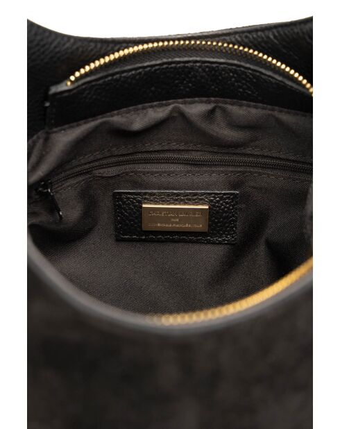 Sac porte épaule en cuir Calma noir - 26x31x5 cm