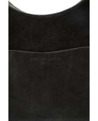 Sac porte épaule en cuir Calma noir - 26x31x5 cm