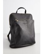 Sac à dos en cuir Milana noir - 27,5x24,5x9 cm