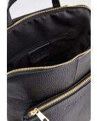 Sac à dos en cuir Milana noir - 27,5x24,5x9 cm