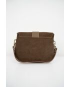 Sac à bandoulière en cuir Noche beige - 25x21x7 cm