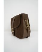 Sac à bandoulière en cuir Noche beige - 25x21x7 cm